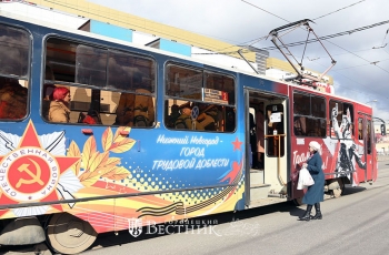 В Нижнем Новгороде начал курсировать &laquo;Трамвай Победы&raquo;