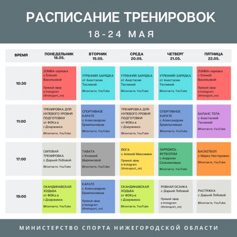 Новые тренировки стали доступны в рамках онлайн-проекта &laquo;Ни дня без спорта&raquo;