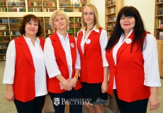 Сотрудницы библиотеки Н.В. Голубева, М.В. Табунова, О.В. Трохачёва и Н.Н. Миханькина к работе готовы